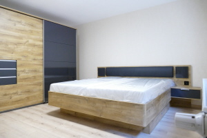 Das Schlafzimmer 1 ist eingerichtet. Das Schlafzimmer 1 ist eingerichtet.